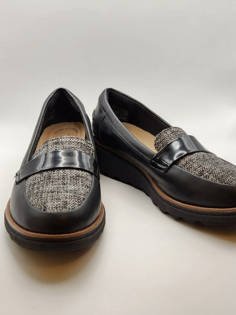 Collection by Clarks loafers sz 7.5 W black lightweight VGUC